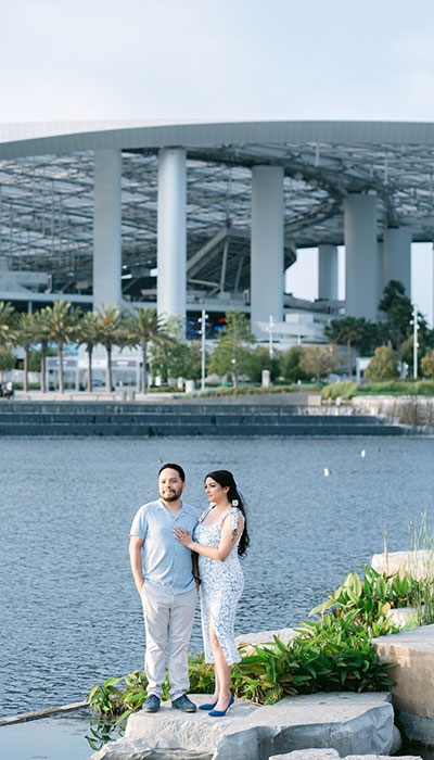 California Hollywood Park by SoFi Stadium Engagement Photoshoot