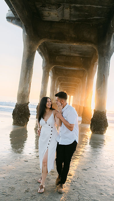Manhattan Beach Pier Engagement Photos