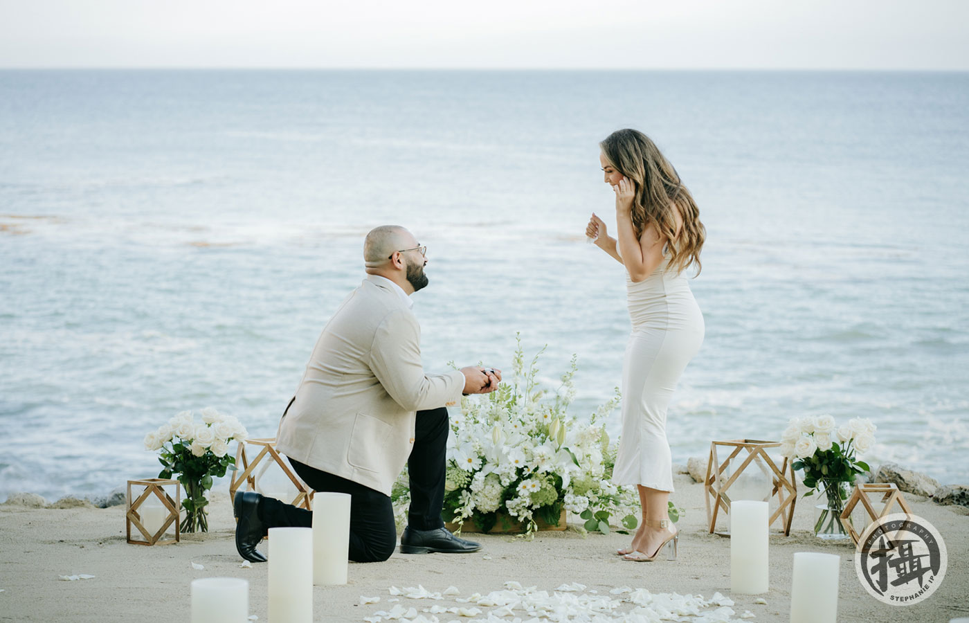 Romantic surprise proposal photos capturing raw emotions and the magical moment of saying “yes” by California’s best engagement photographer.