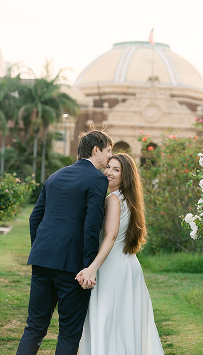 Romantic Surprise Proposal at the USC Rose Garden | Lindsay & Chris