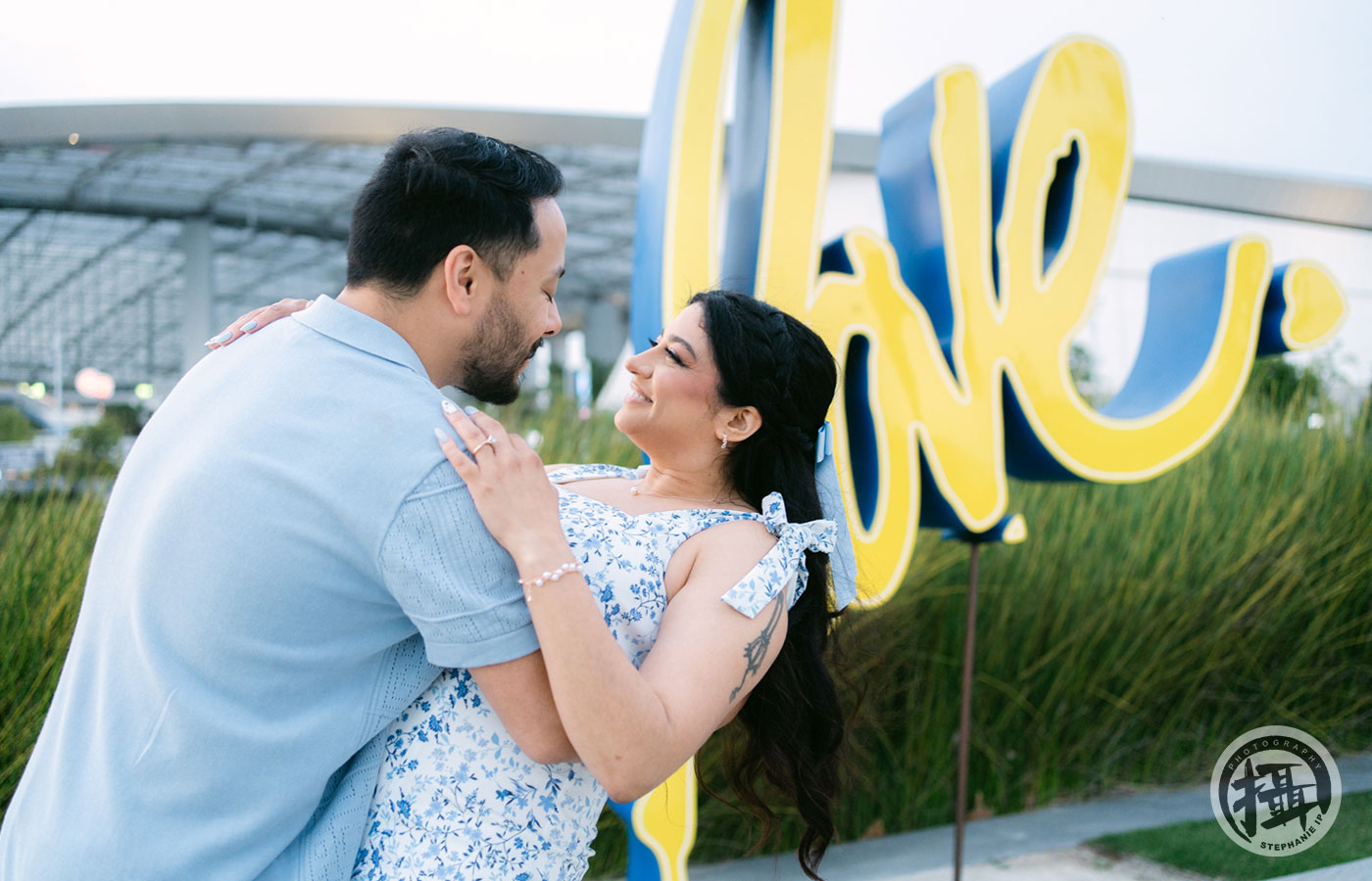 Engagement session at Huntington Beach with playful, modern photography for couples in Orange County.