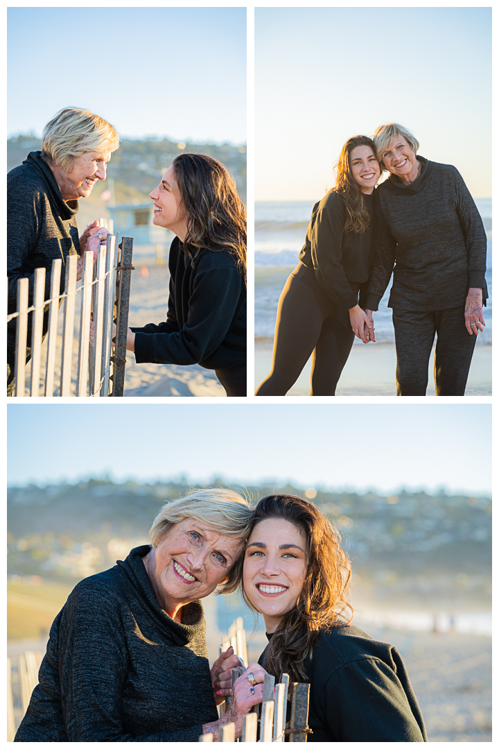 Grand Mother and Grand Daughter love at Redondo Beach, Los Angeles, California.