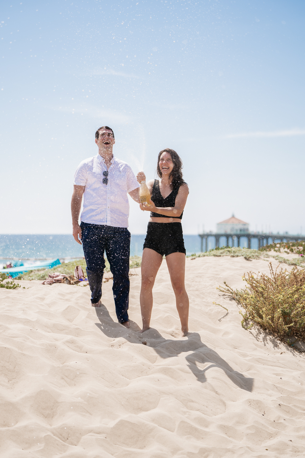 Chris and Taryn Surprise Proposal and Engagement at Manhattan Beach Pier