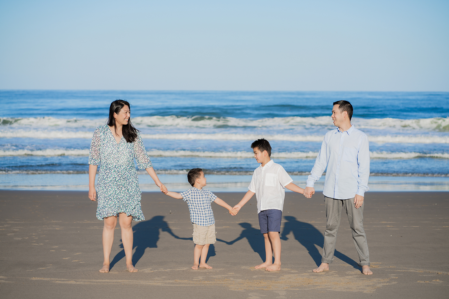 The Jue Family photography session at Hermosa Beach, California