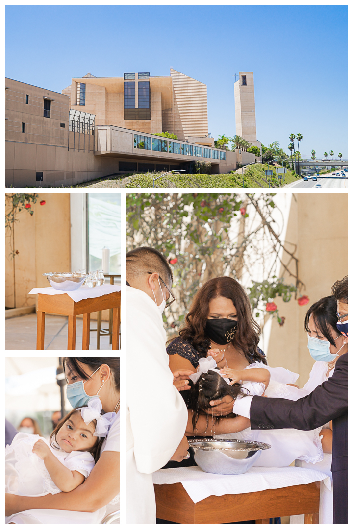 rodriguez family baby baptism Cathedral of Our Lady of the Angels