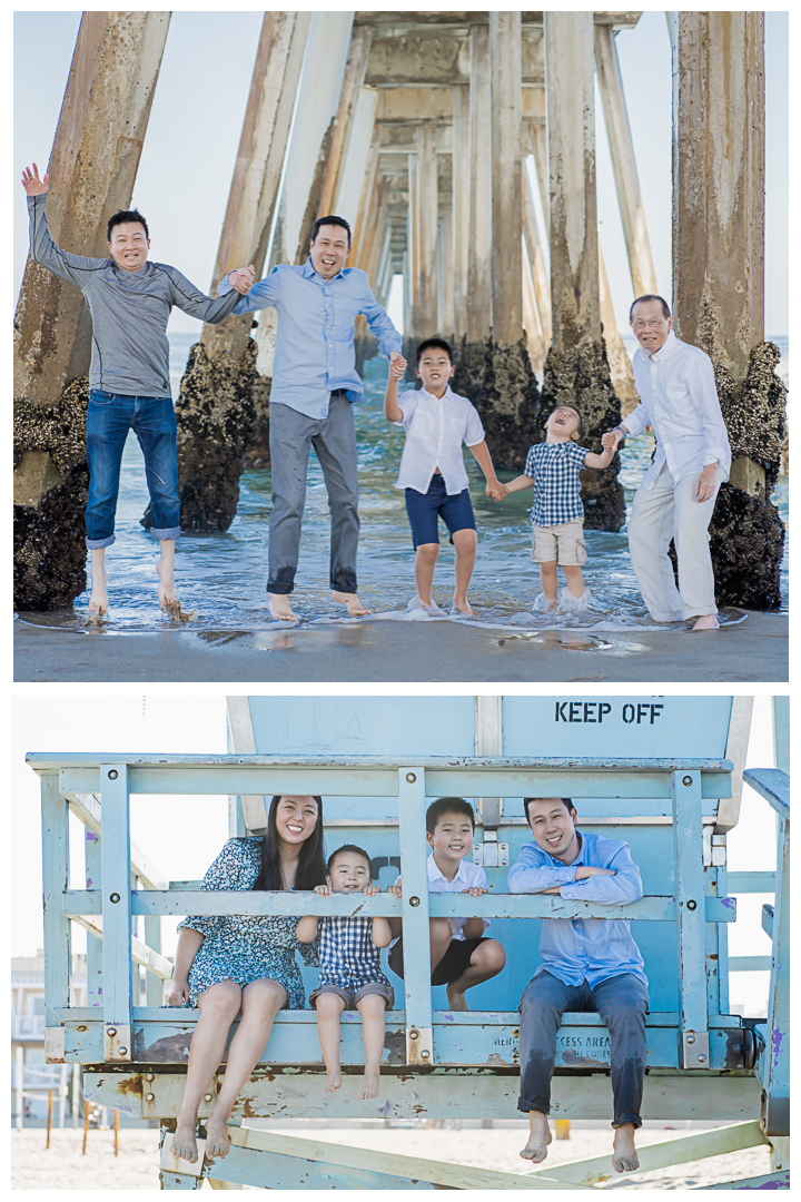 The Jue Family photography session at Hermosa Beach, California