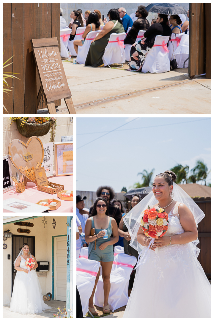 Jesse and Barbara backyard wedding in Carson, Los Angeles, California