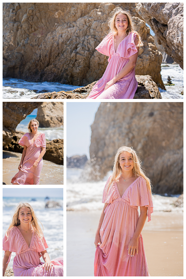 Ella Bunde Senior Portraits at El Matador State Beach in Malibu, Los Angeles, California.