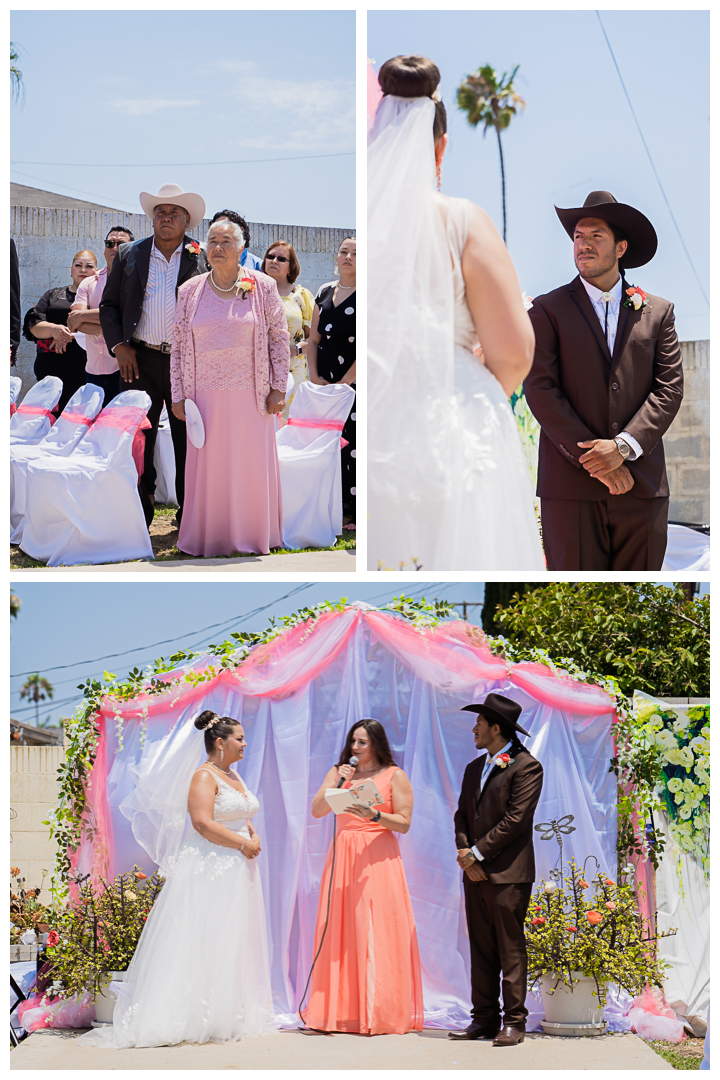 Jesse and Barbara backyard wedding in Carson, Los Angeles, California