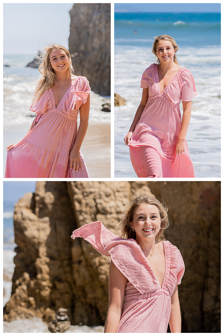 Ella Bunde Senior Portraits at El Matador State Beach in Malibu, Los Angeles, California.