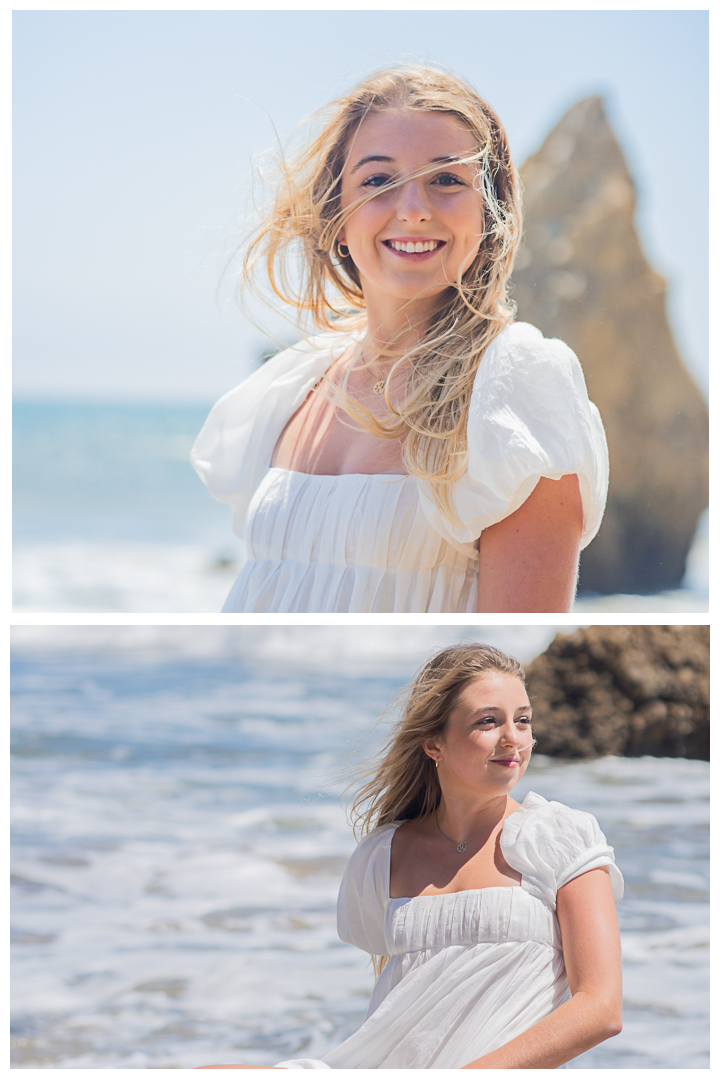 Ella Bunde Senior Portraits at El Matador State Beach in Malibu, Los Angeles, California.