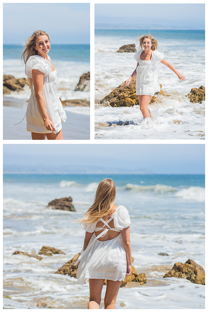 Ella Bunde Senior Portraits at El Matador State Beach in Malibu, Los Angeles, California.