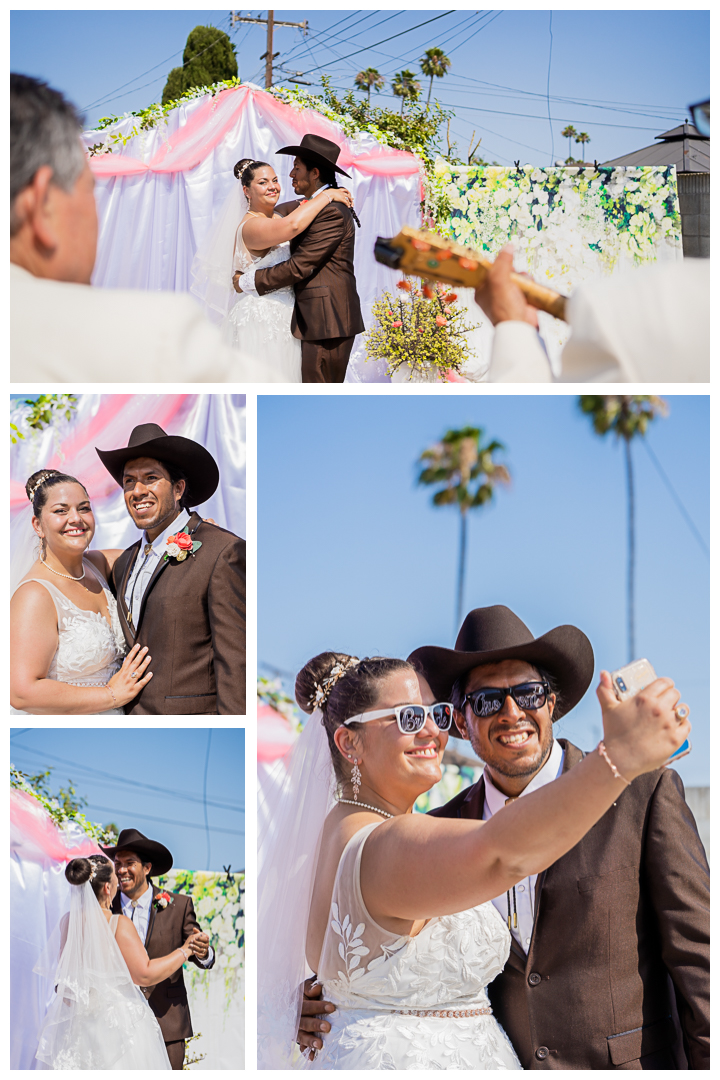 Jesse and Barbara backyard wedding in Carson, Los Angeles, California