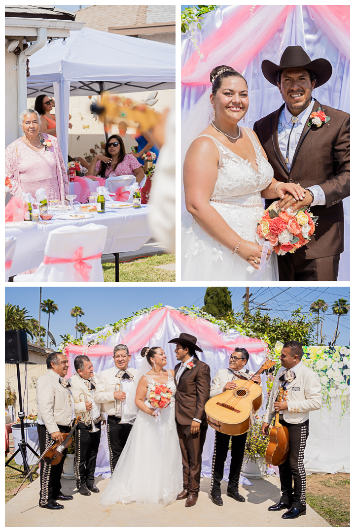 Jesse and Barbara backyard wedding in Carson, Los Angeles, California