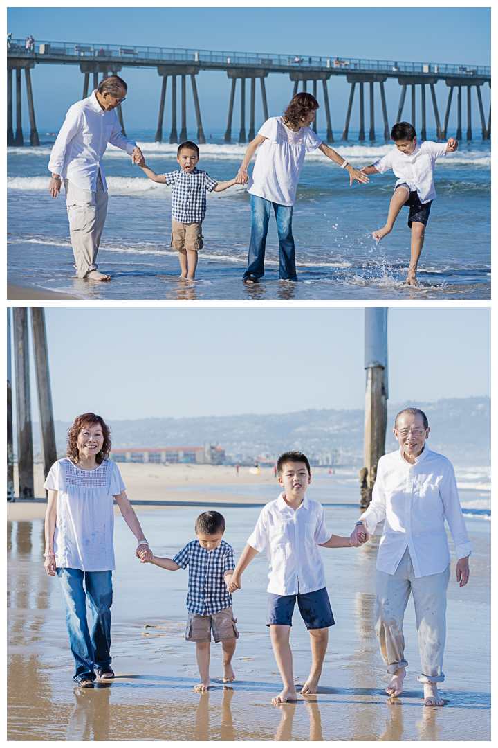 The Jue Clan family photography session at Hermosa Beach, California