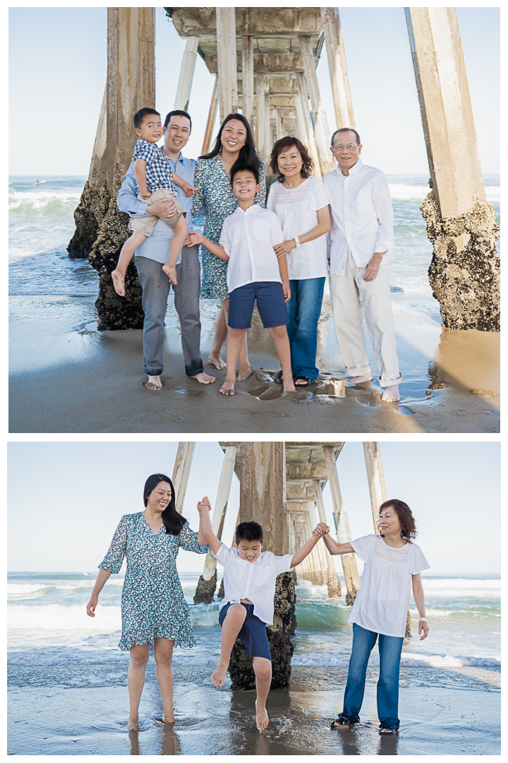 The Jue Clan family photography session at Hermosa Beach, California