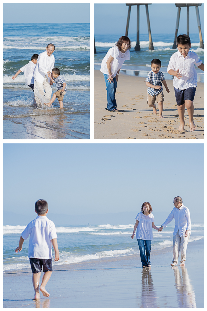 The Jue Clan family photography session at Hermosa Beach, California