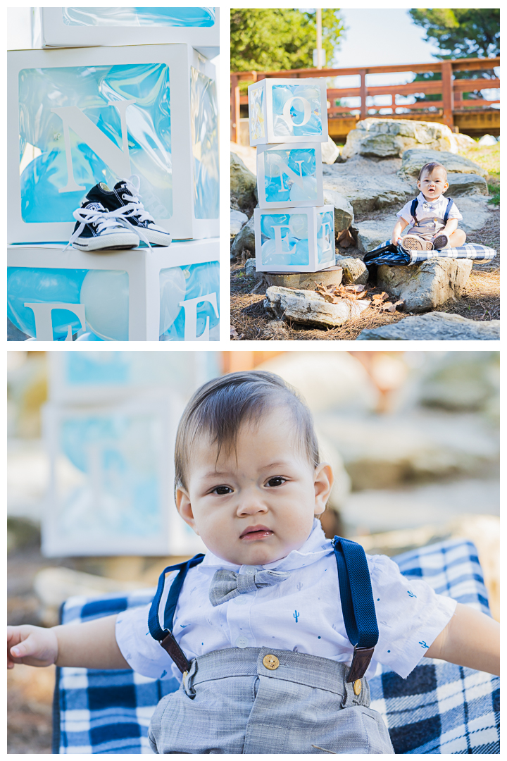 Daniel's 1st Birthday Cake Smash Family Photos Session at Delthorne Park in Torrance, Los Angeles, California