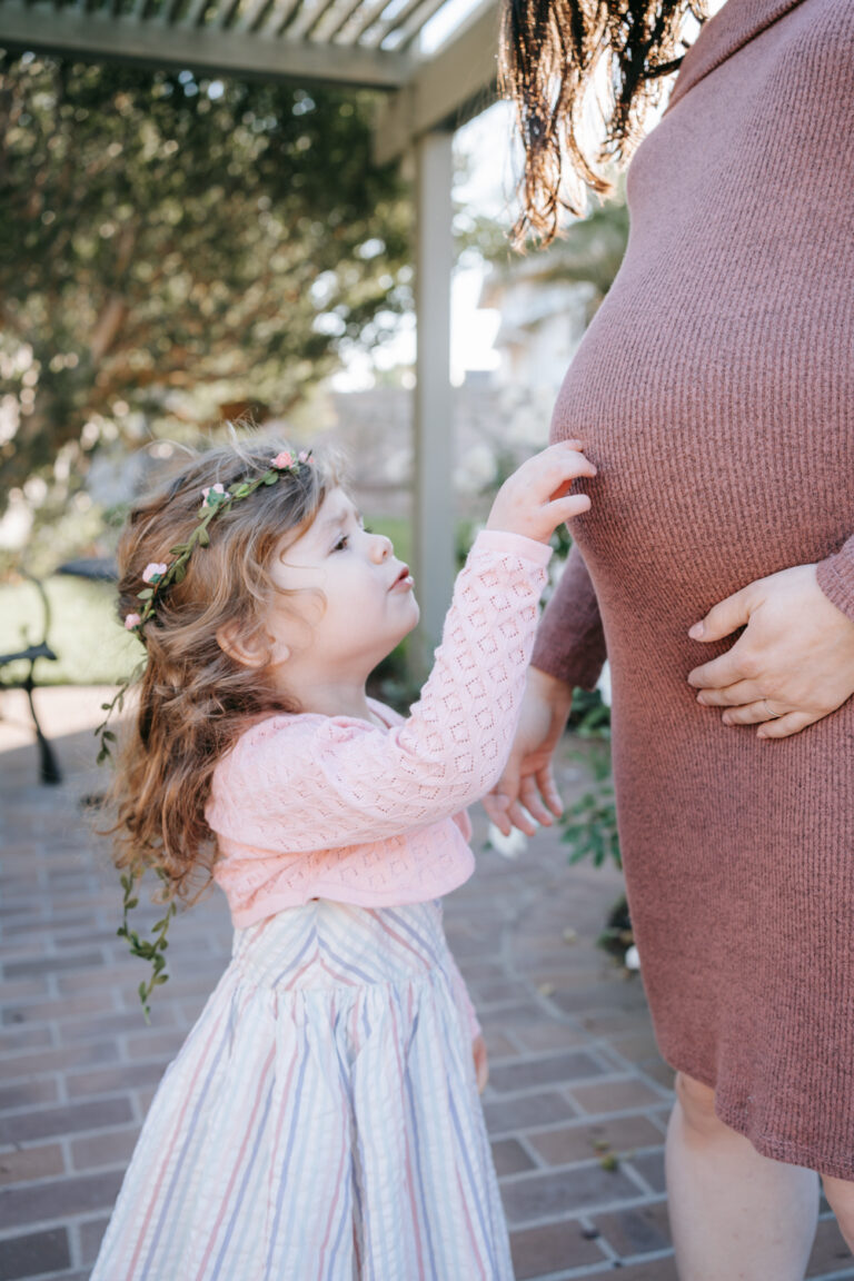 Maternity and family photos session at home in Torrance, Los Angeles, California.