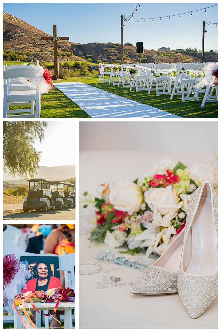 Wedding ceremony and reception at Hidden Valley Golf Club in Norco, California