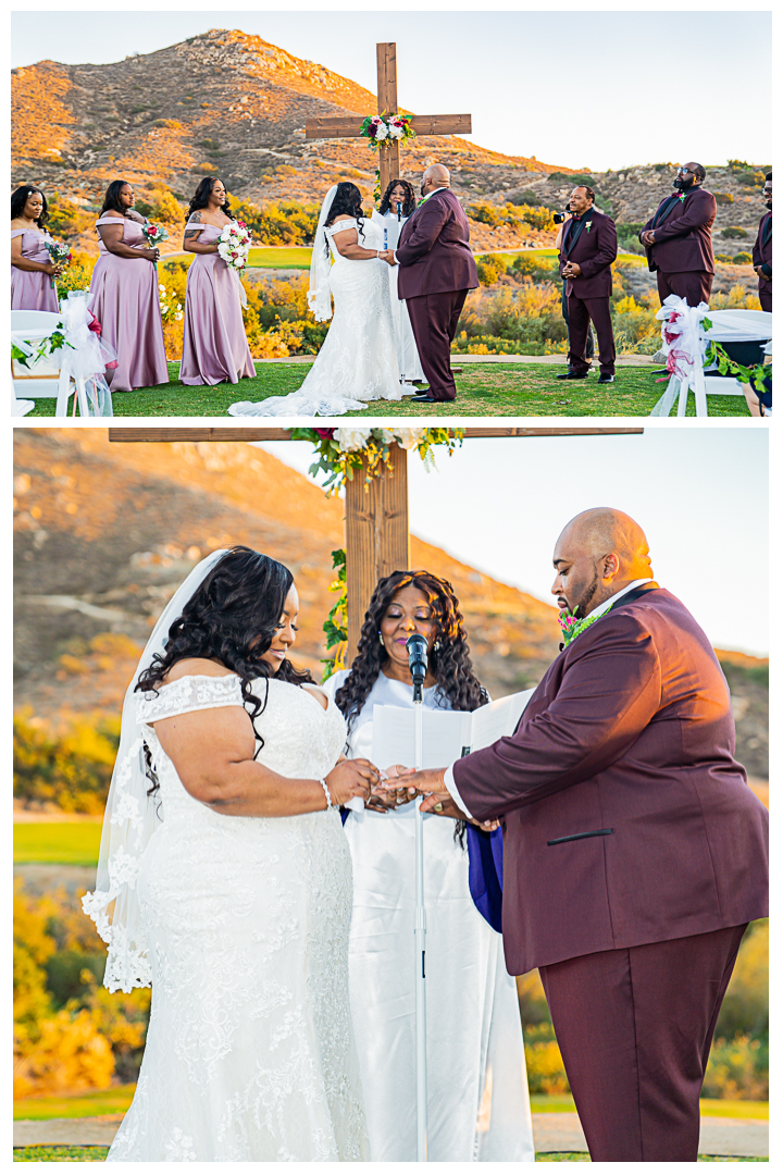 Wedding ceremony and reception at Hidden Valley Golf Club in Norco, California