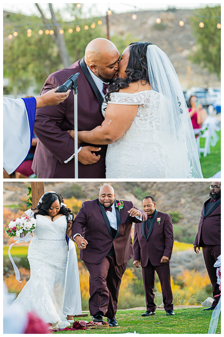 Wedding ceremony and reception at Hidden Valley Golf Club in Norco, California