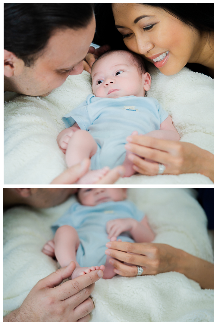 Newborn family photo session at home. Long Beach, California