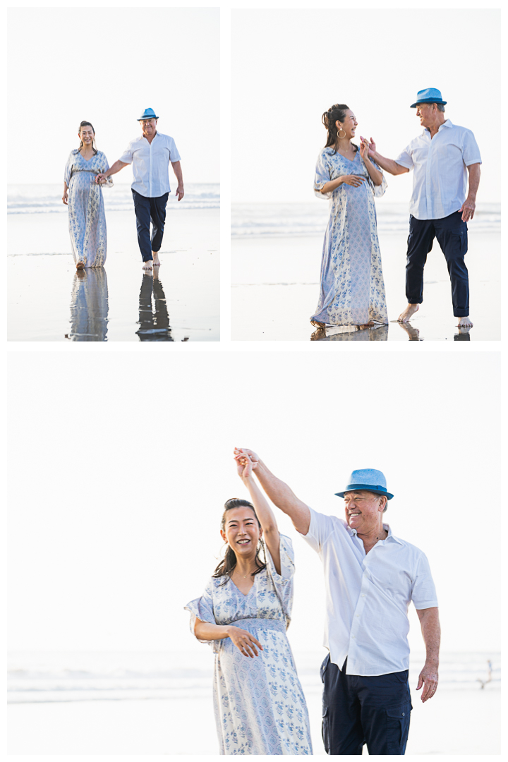 Maternity session at Manhattan Beach Pier, Los Angeles, California.