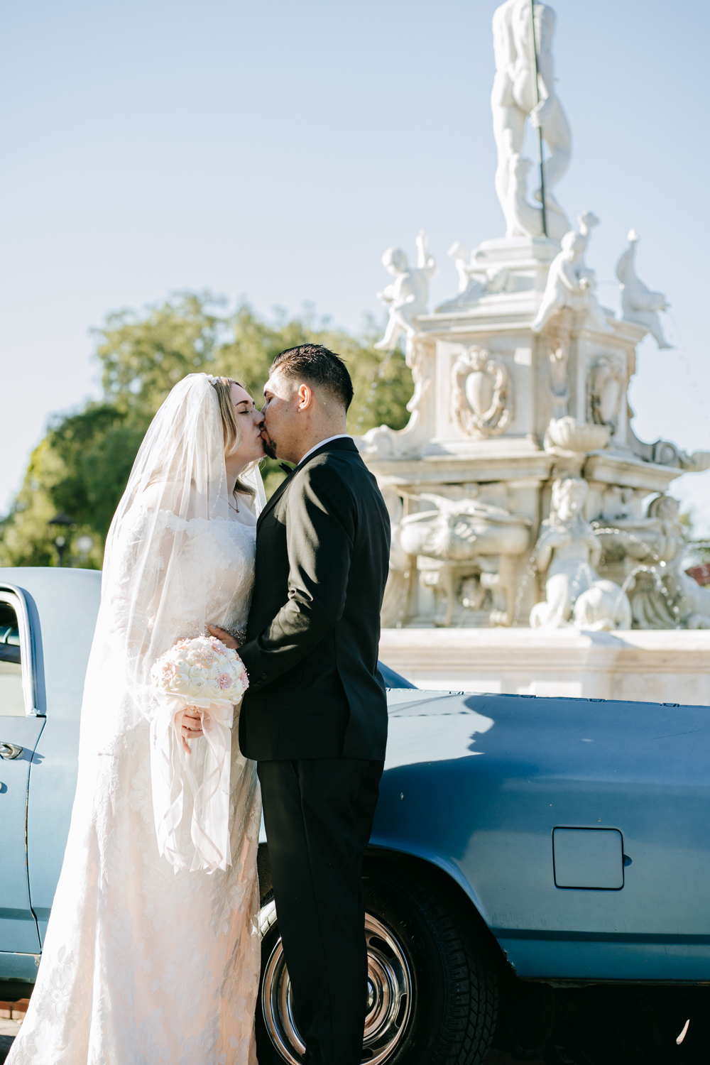 Wedding Portraits at Malaga Cove Plaza in Palos Verdes, Los Angeles, California