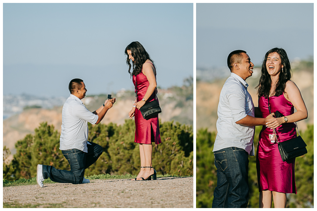 Surprise Proposal and Mini Engagement session in Palos Verdes, Los Angeles, California