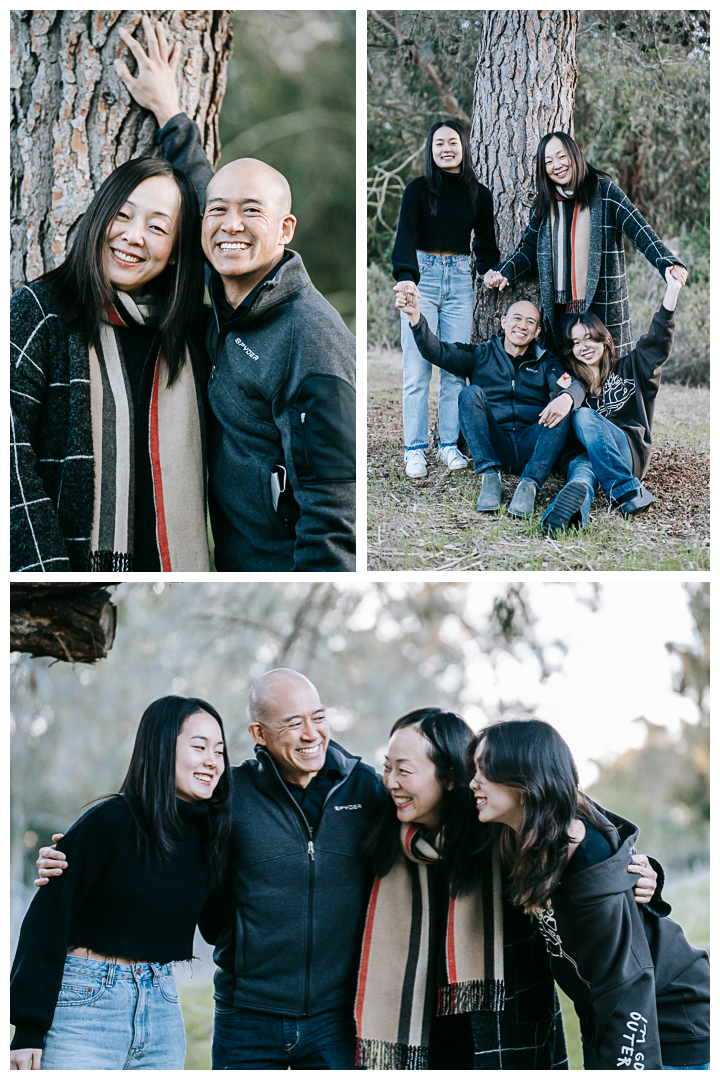 Outdoor family session with newborn in Malaga Cove, Palos Verdes, Los Angeles, California