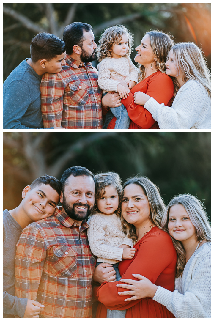 Outdoor family session with newborn in Malaga Cove, Palos Verdes, Los Angeles, California