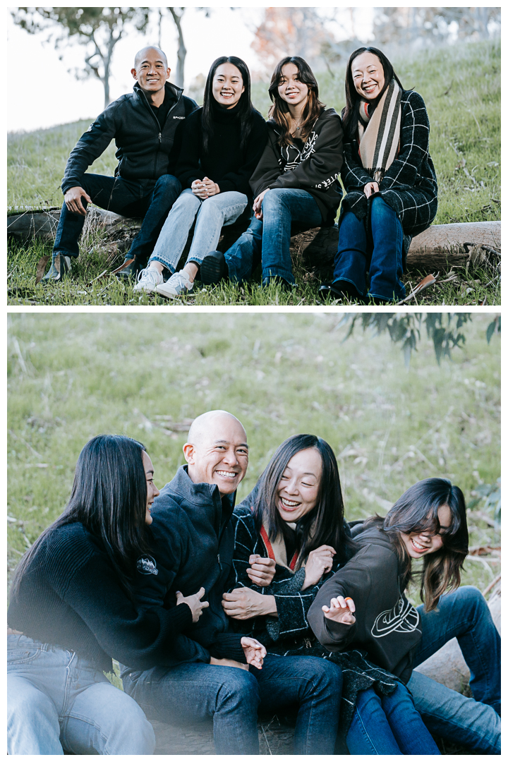 Outdoor family session with newborn in Malaga Cove, Palos Verdes, Los Angeles, California