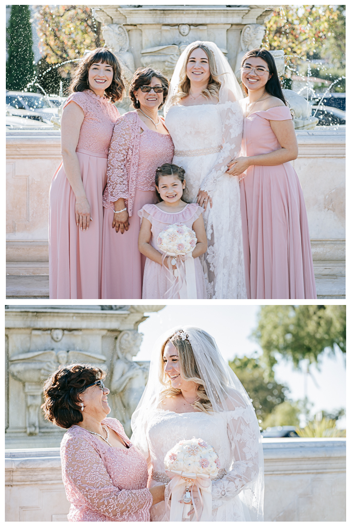 Wedding Portraits at Malaga Cove Plaza in Palos Verdes, Los Angeles, California