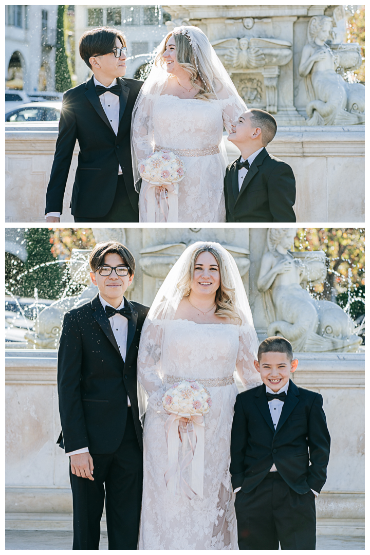 Wedding Portraits at Malaga Cove Plaza in Palos Verdes, Los Angeles, California