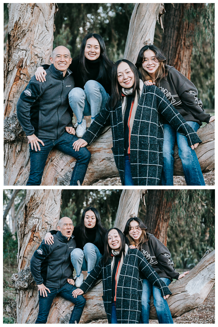 Outdoor family session with newborn in Malaga Cove, Palos Verdes, Los Angeles, California