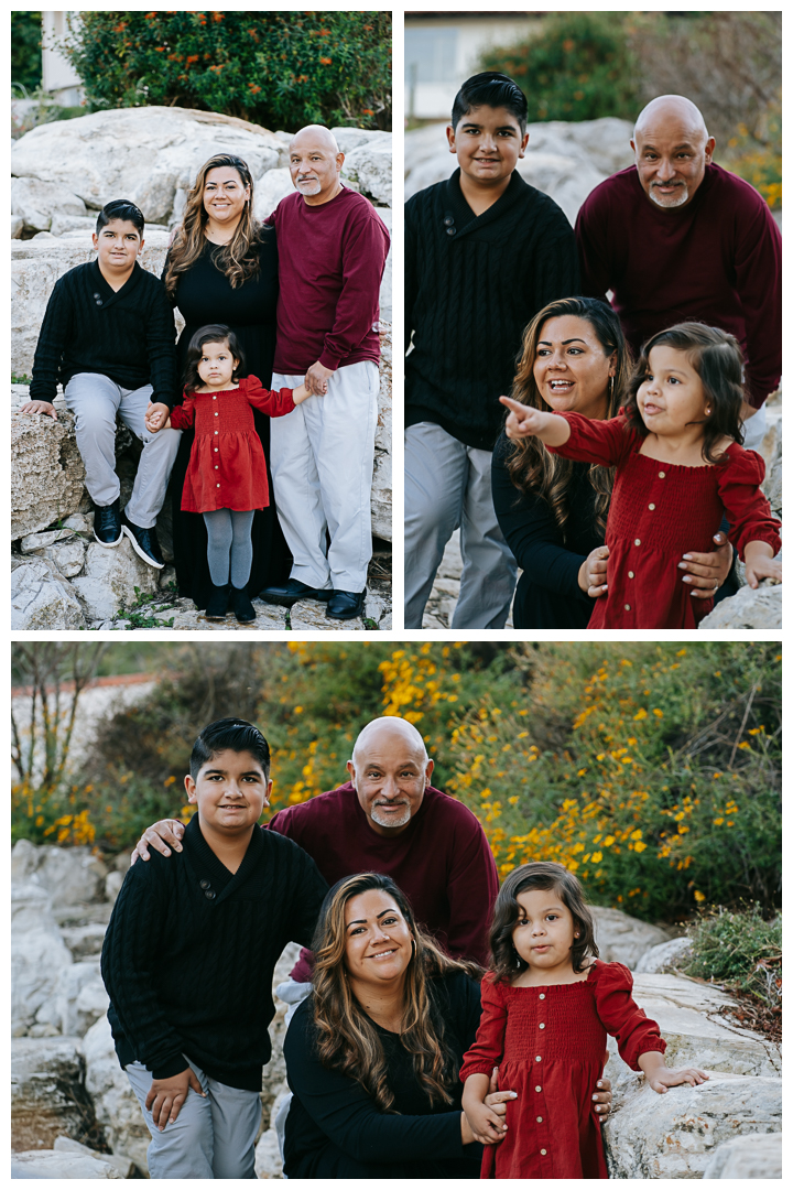 Outdoor family session with newborn in Malaga Cove, Palos Verdes, Los Angeles, California