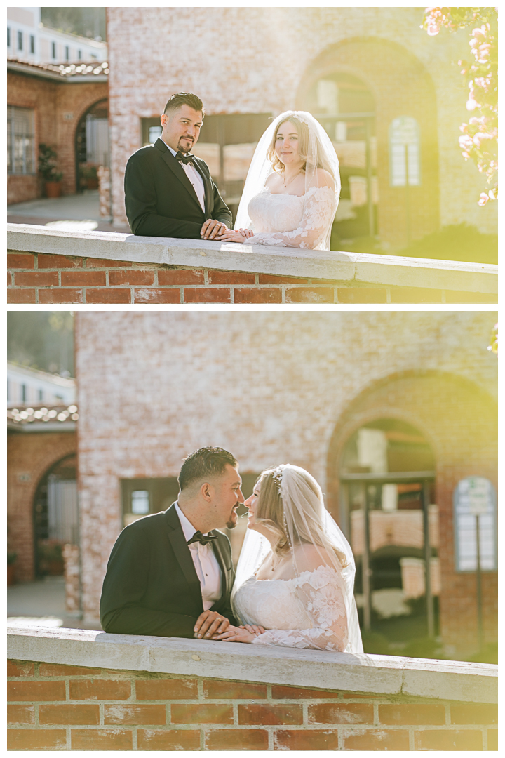 Wedding Portraits at Malaga Cove Plaza in Palos Verdes, Los Angeles, California