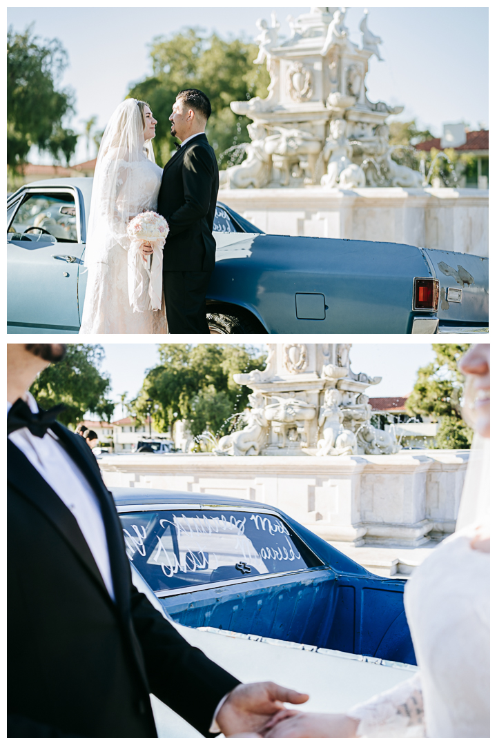 Wedding Portraits at Malaga Cove Plaza in Palos Verdes, Los Angeles, California