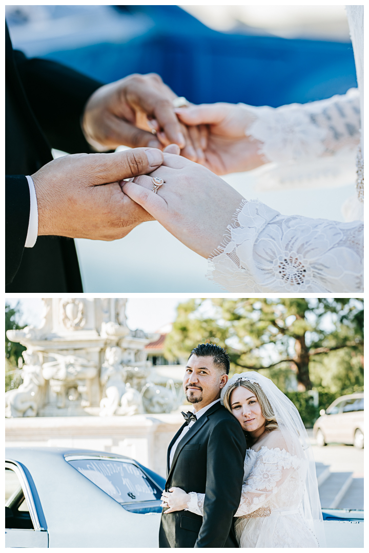 Wedding Portraits at Malaga Cove Plaza in Palos Verdes, Los Angeles, California