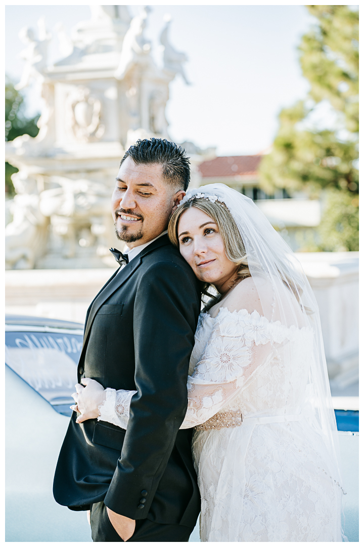 Wedding Portraits at Malaga Cove Plaza in Palos Verdes, Los Angeles, California