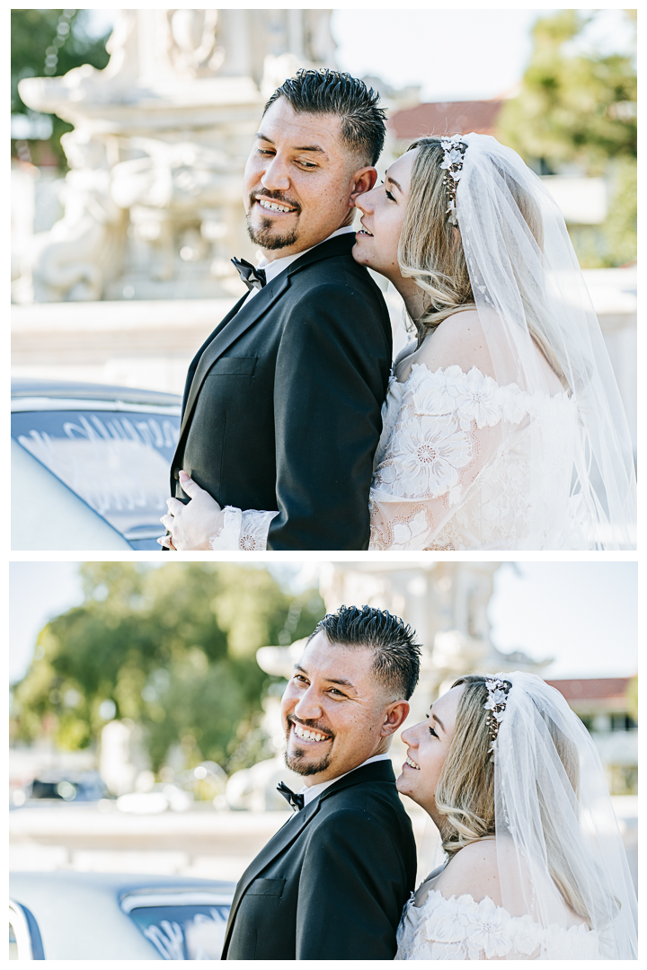 Wedding Portraits at Malaga Cove Plaza in Palos Verdes, Los Angeles, California