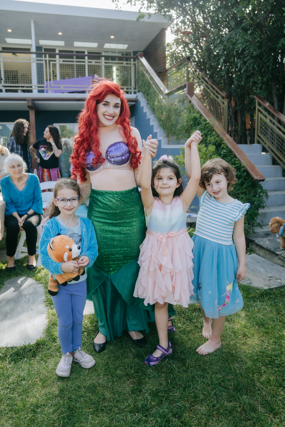 Mermaid theme Kids 6th Birthday Party at home in Torrance, Los Angeles, California