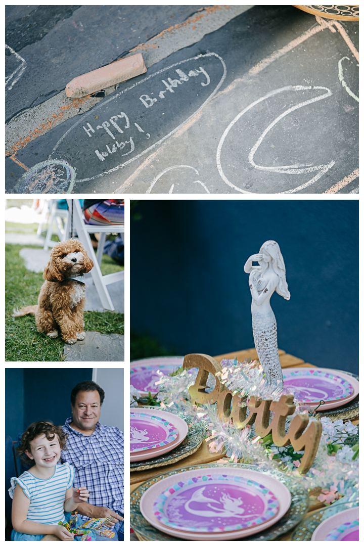 Mermaid theme Kids 6th Birthday Party at home in Torrance, Los Angeles, California