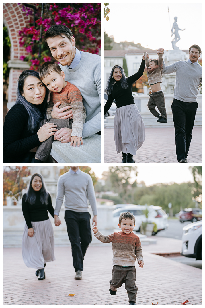 Family Photoshoot at Malaga Cove Plaza in Palos Verdes, Los Angeles, California