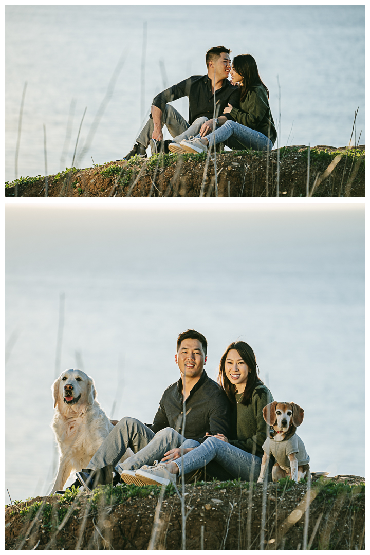 Surprise Proposal and Mini Engagement Photography at PV Secret Cove Lookout  in Palos Verdes Estates, Los Angeles, California