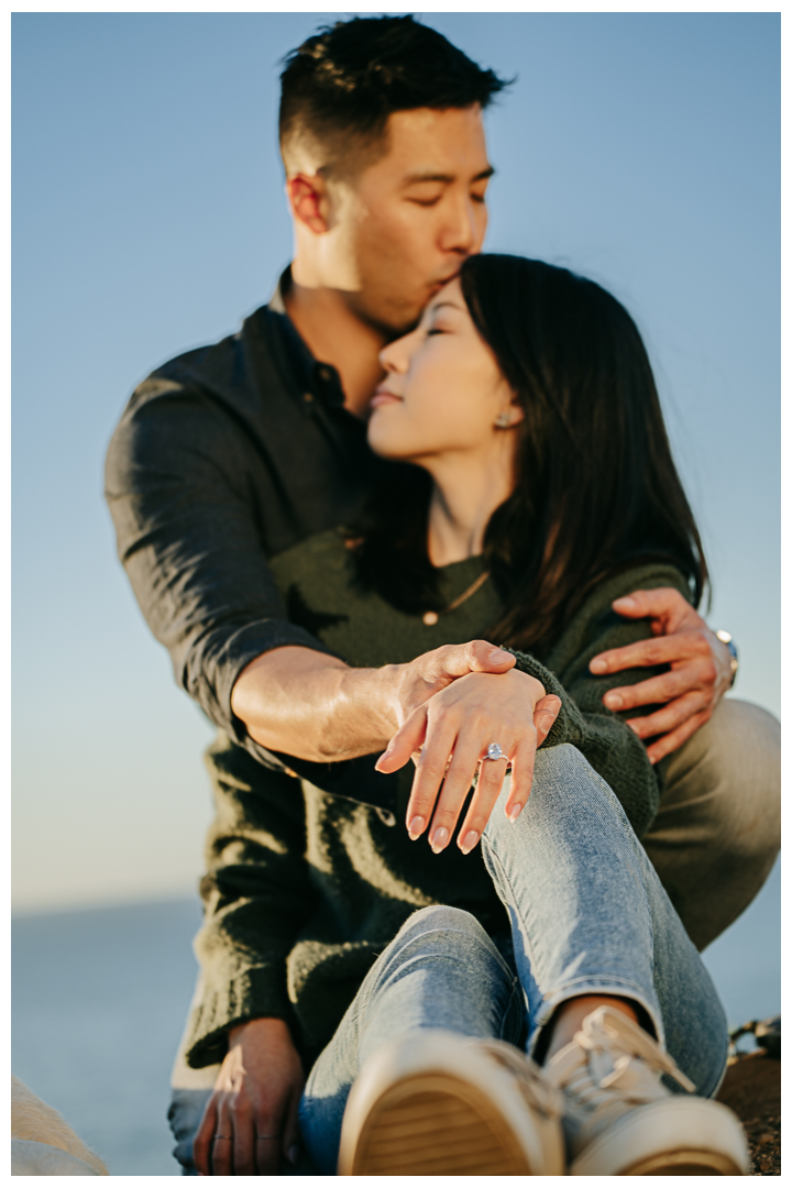 Surprise Proposal and Mini Engagement Photography at PV Secret Cove Lookout  in Palos Verdes Estates, Los Angeles, California