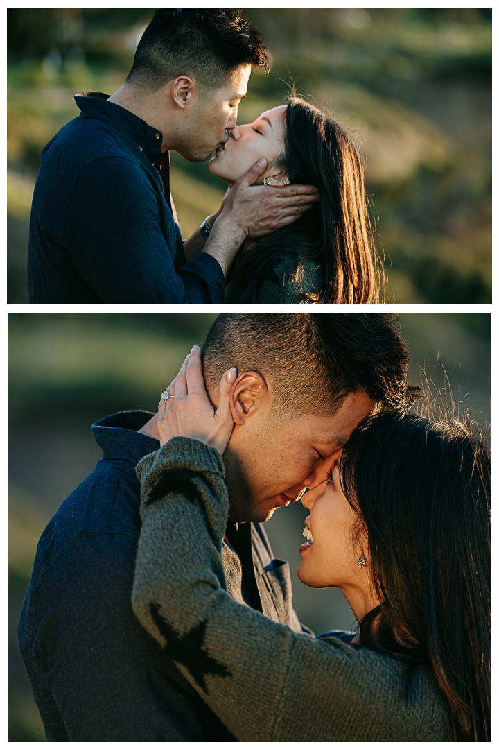 Surprise Proposal and Mini Engagement Photography at PV Secret Cove Lookout  in Palos Verdes Estates, Los Angeles, California