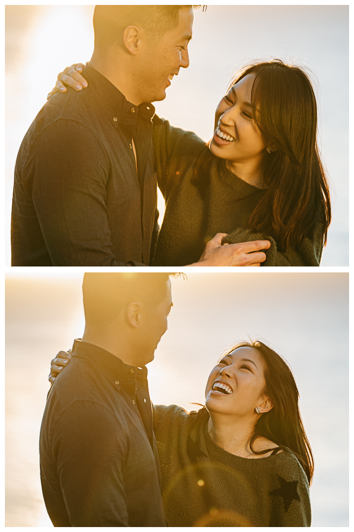 Surprise Proposal and Mini Engagement Photography at PV Secret Cove Lookout  in Palos Verdes Estates, Los Angeles, California