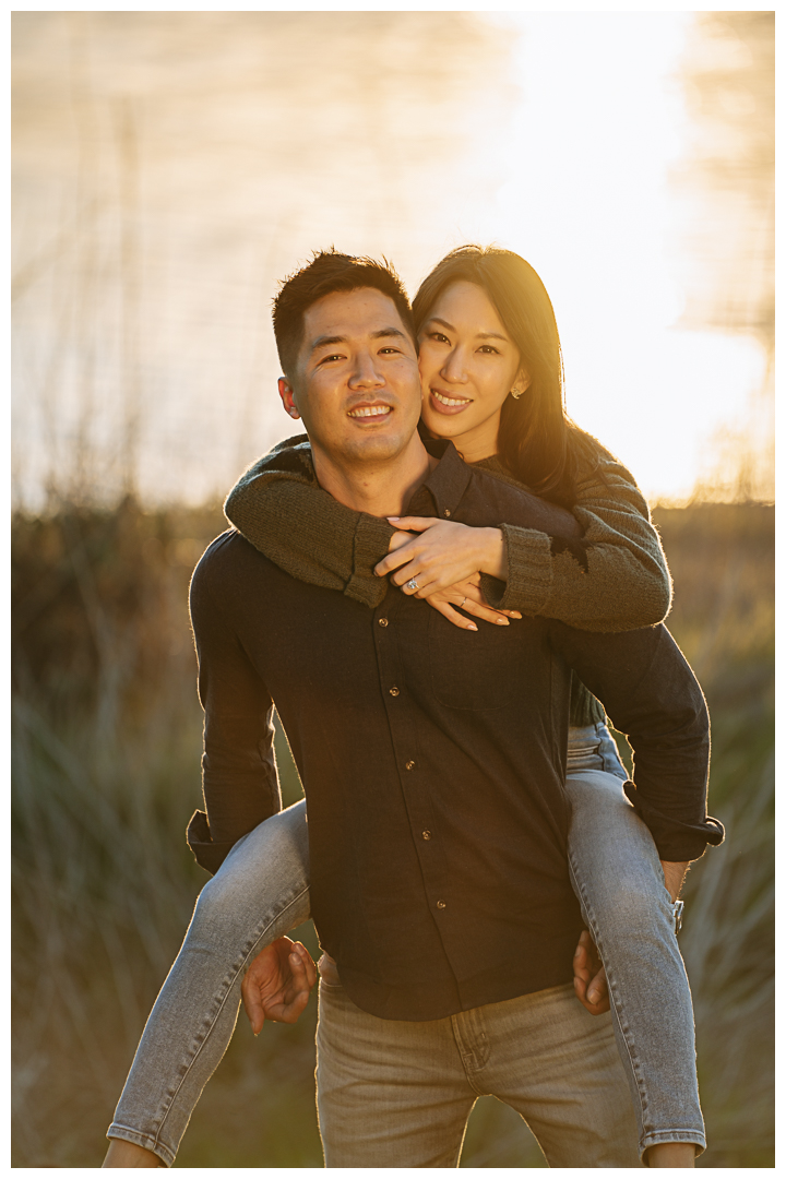 Surprise Proposal and Mini Engagement Photography at PV Secret Cove Lookout  in Palos Verdes Estates, Los Angeles, California